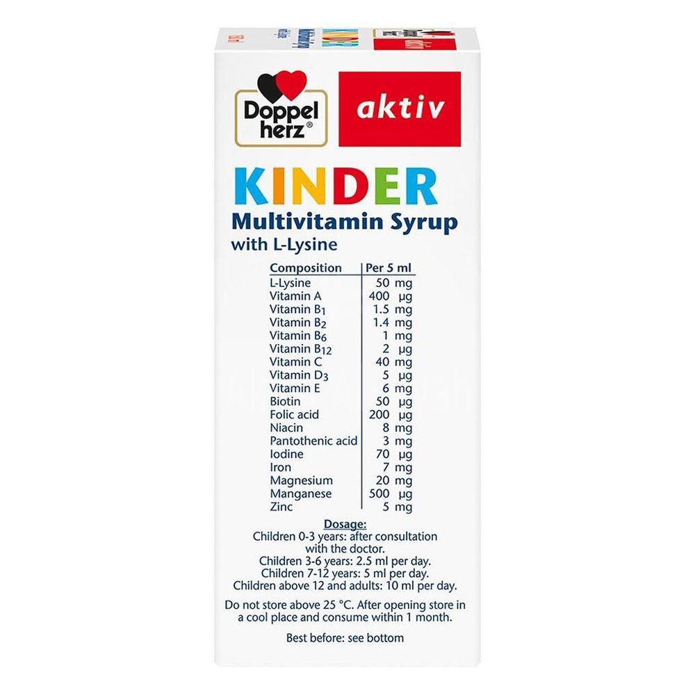 DOPPELHERZ AKTIV KINDER MULTIVIT SYRUP 150ML 1