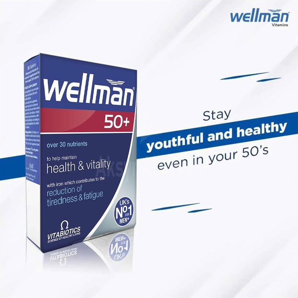 VITABIOTICS WELLMAN 50+ CAPS 30'S