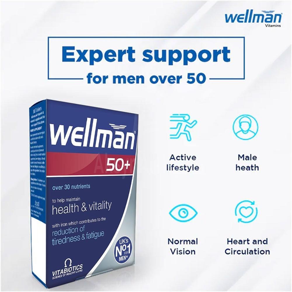 VITABIOTICS WELLMAN 50+ CAPS 30'S