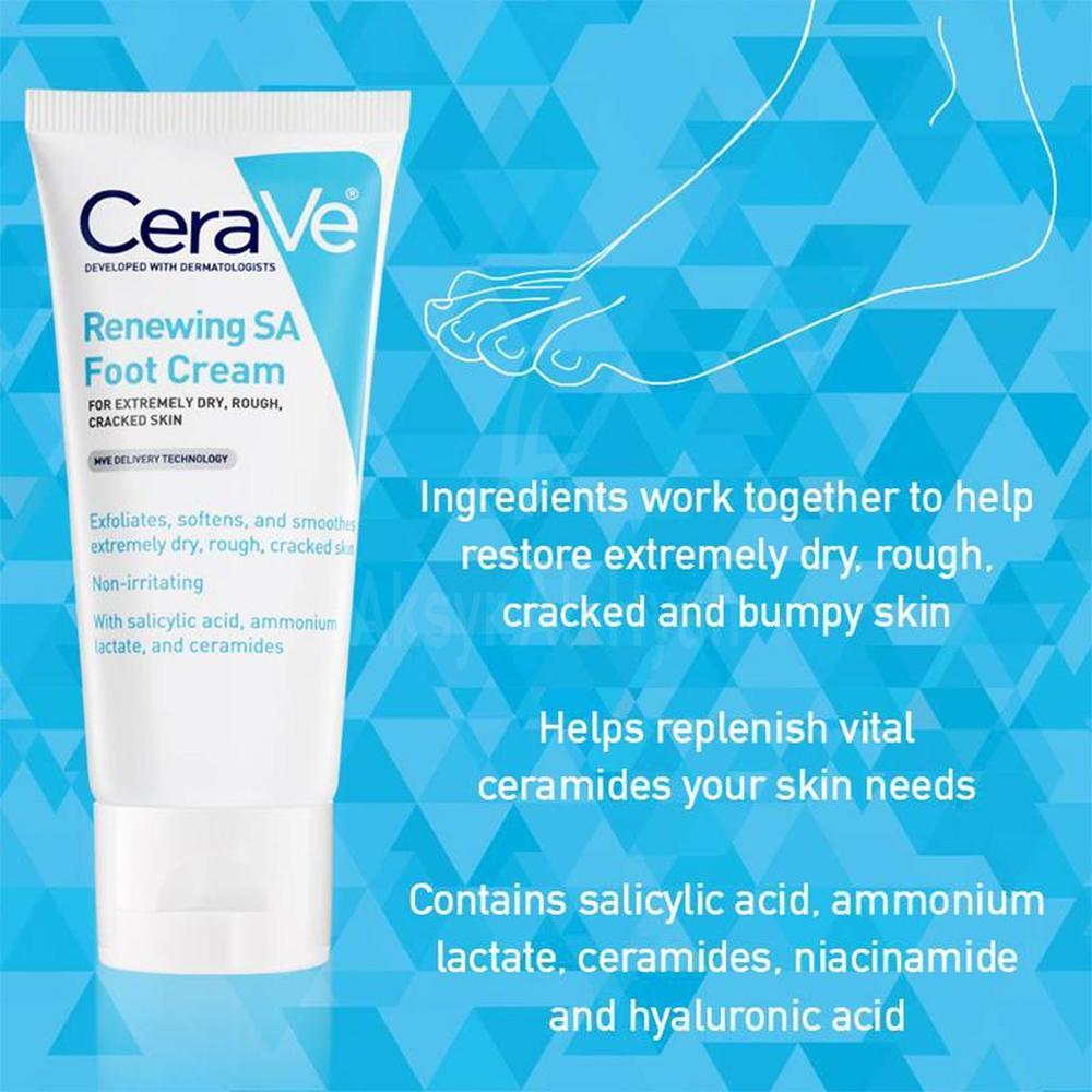 CERAVE SA RENEWING FOOT CREAM 88ML#FM25411
