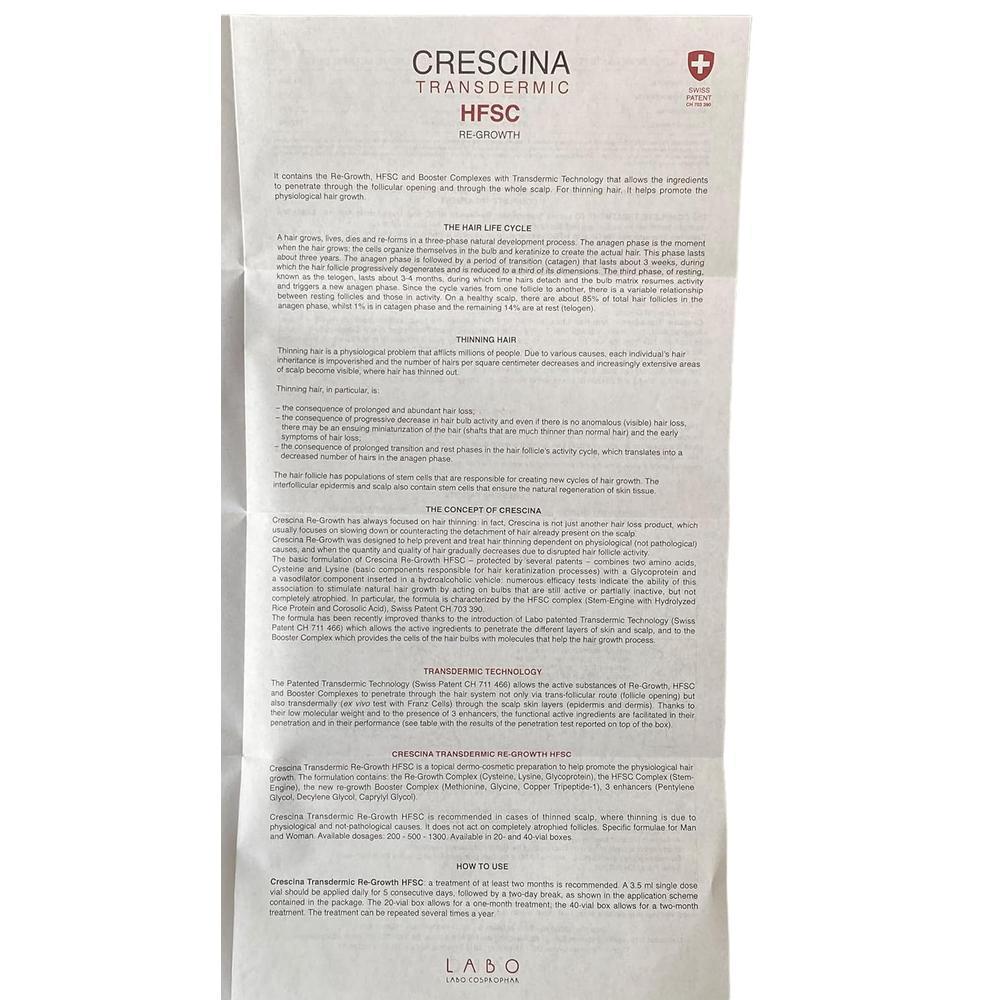 CRESCINA TRANSDERMIC HSFC COMP TREAT 1300 MAN 10X10VIALS #LI5009 4