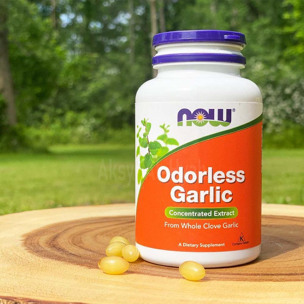 NOW ODORLESS GARLIC 100SOFTGEL"S #19036