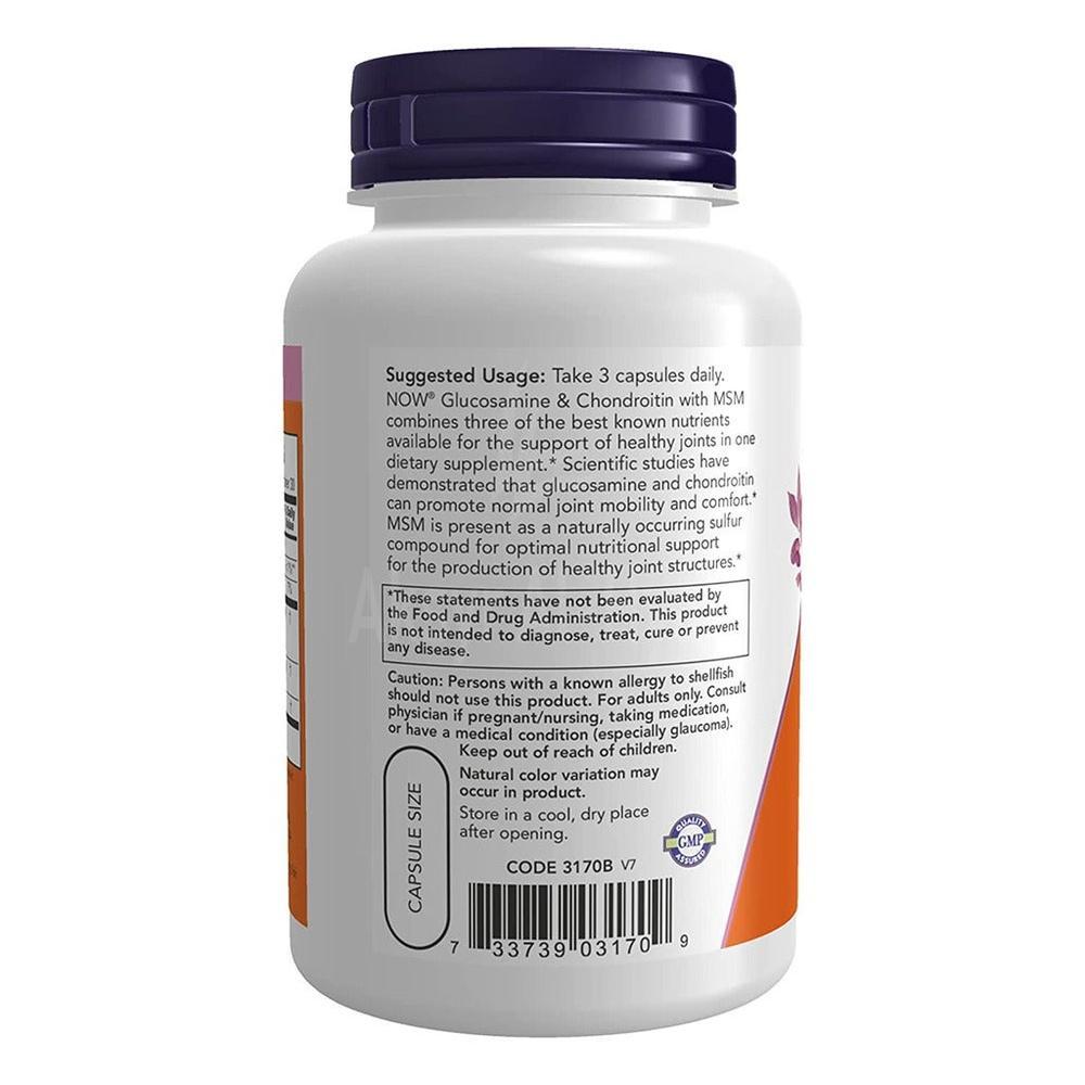 NOW GLUCOSAMINE&CHONDROITIN WITH MSM 90CAP"S #18970 2