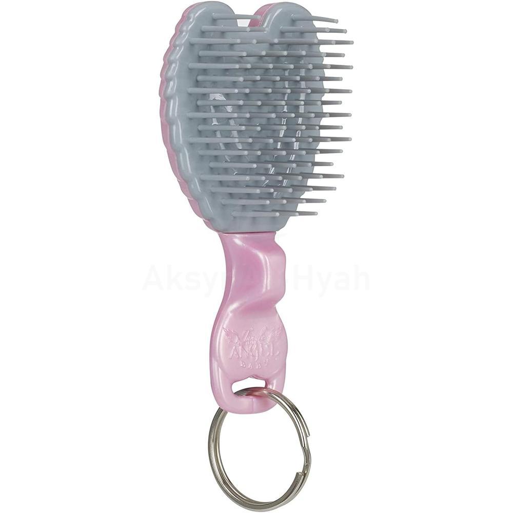 TANGLE ANGEL MINI HAIR BRUSH KEY RING PINK/GRAY 2