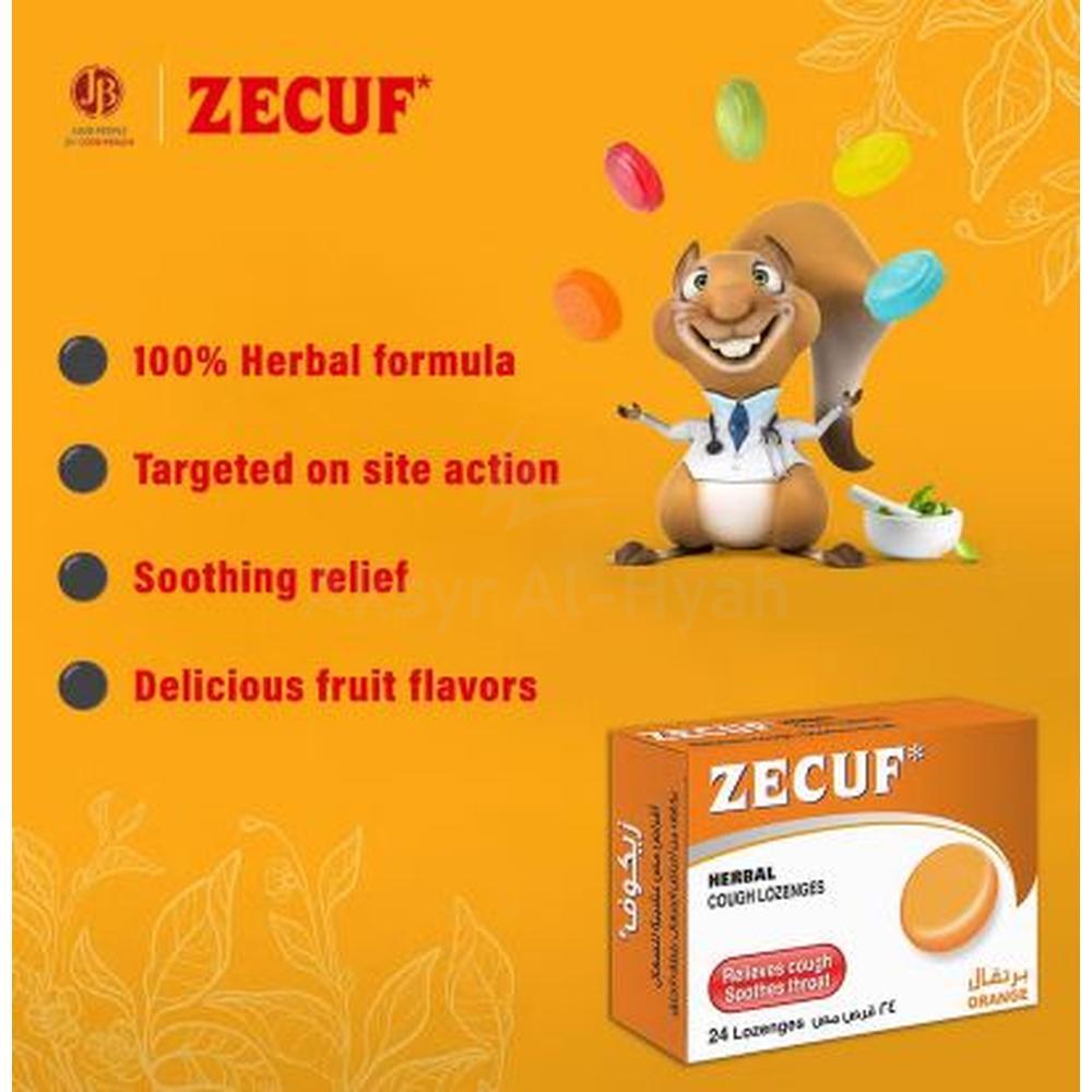 ZECUF ORANGE LOZENGES 24'S 2