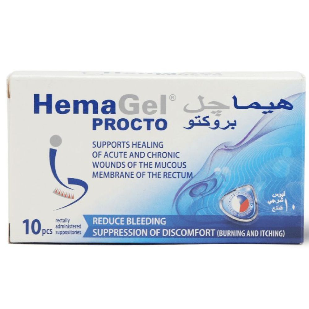 HEMA GEL PROCTO SUPPOSITORIES 10'S