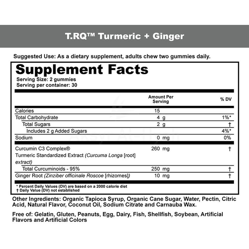 TRQ TURMERIC+GINGER GUMMY 60'S