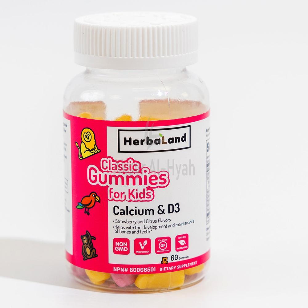 HERBALAND GUMMIES KIDS CALCIUM &D3  60'S
