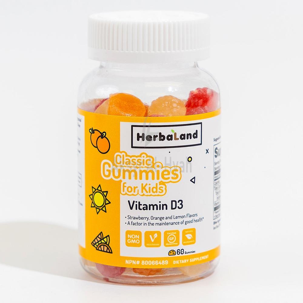 HERBALAND GUMMIES KIDS VITAMIN D3  60'S