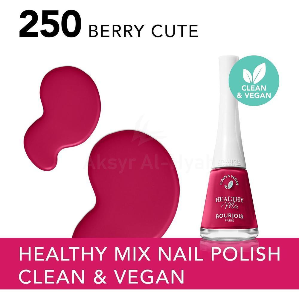 BJS HEALTHY MIX CLEAN NAIL POLISH 250 BERRY CUTE 9ML