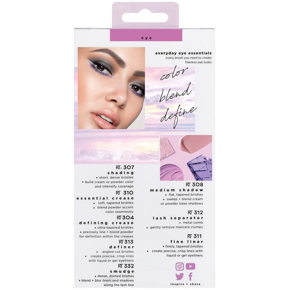 RT FACE+EYE+CHEEK EVERYDAY ESSENTIAL BRUSH SET #1991 7