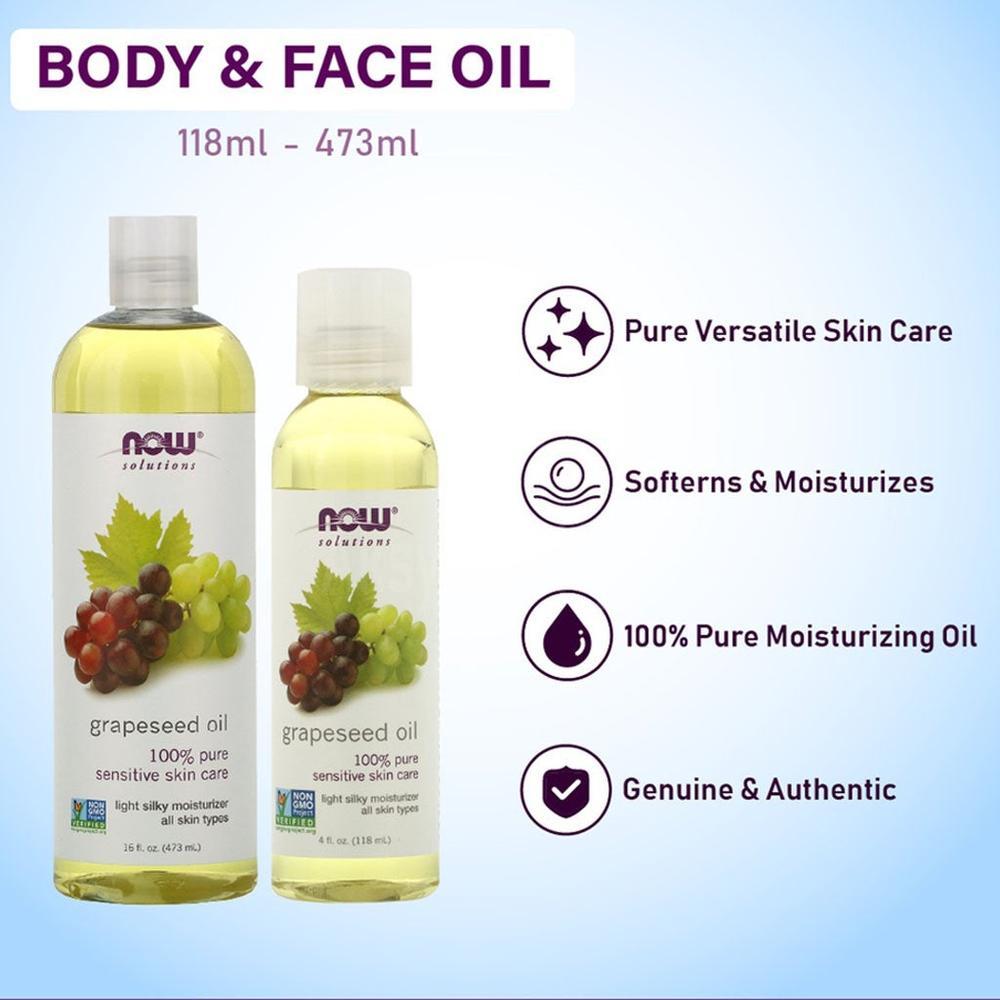 NOW GRAPESEED OIL 118ML#7705 1
