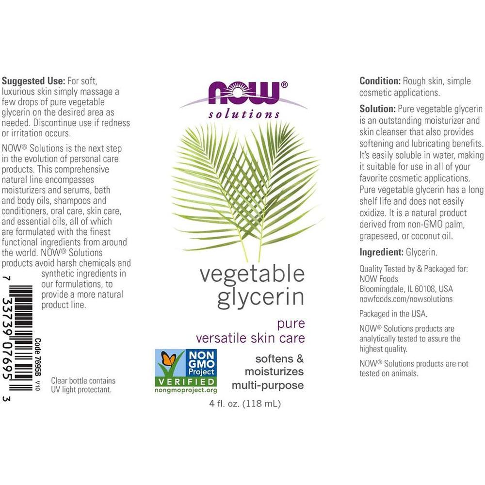 NOW VEGETABLE GLYCERIN OIL 118ML#7695 2