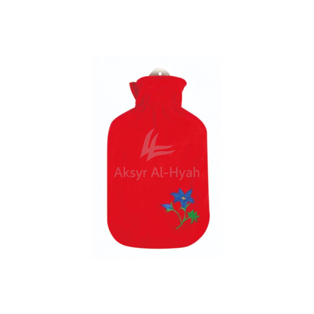 SANGER(16685) FLEECE HOT WATER BAG 2LTR  GENTIAN RED