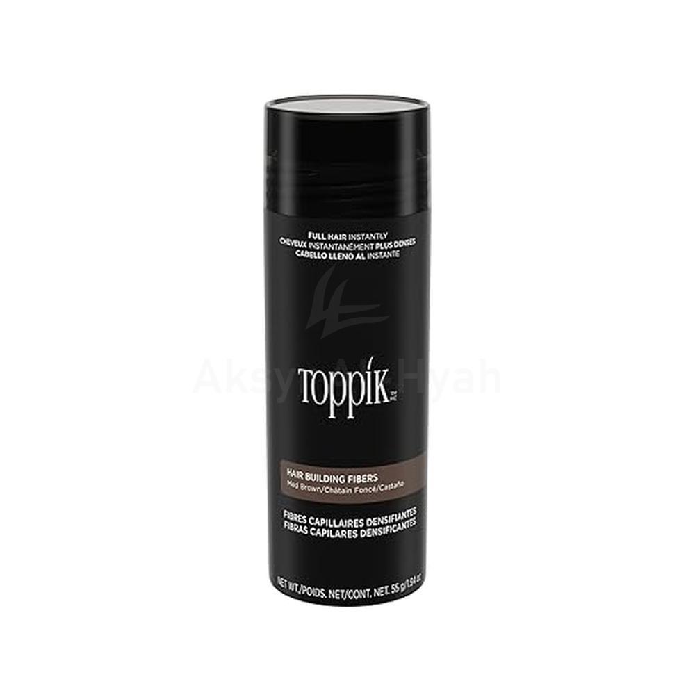 TOPPIK HAIR BUILDING FIBERS MEDIUM BROWN 55GM #13960