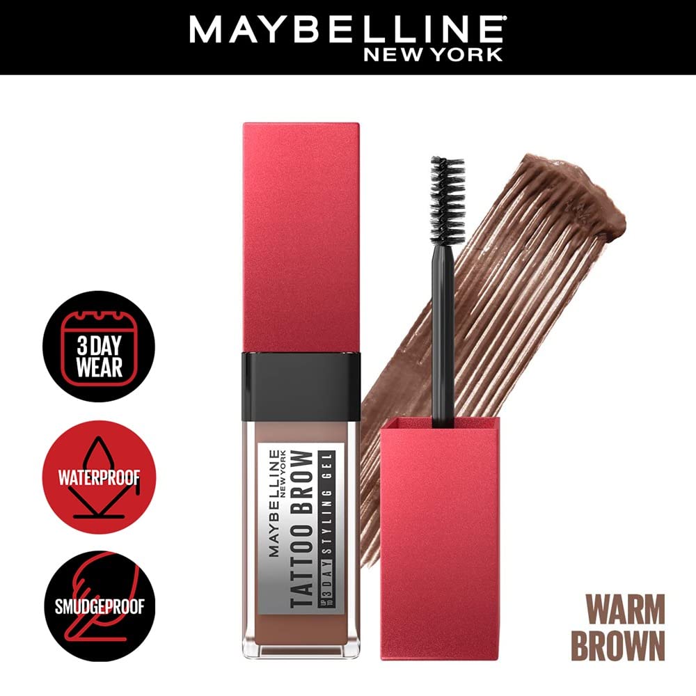 MAYBELLINE TATTOO BROW 3D GEL WARM BROWN 6ML #FM0026478 1
