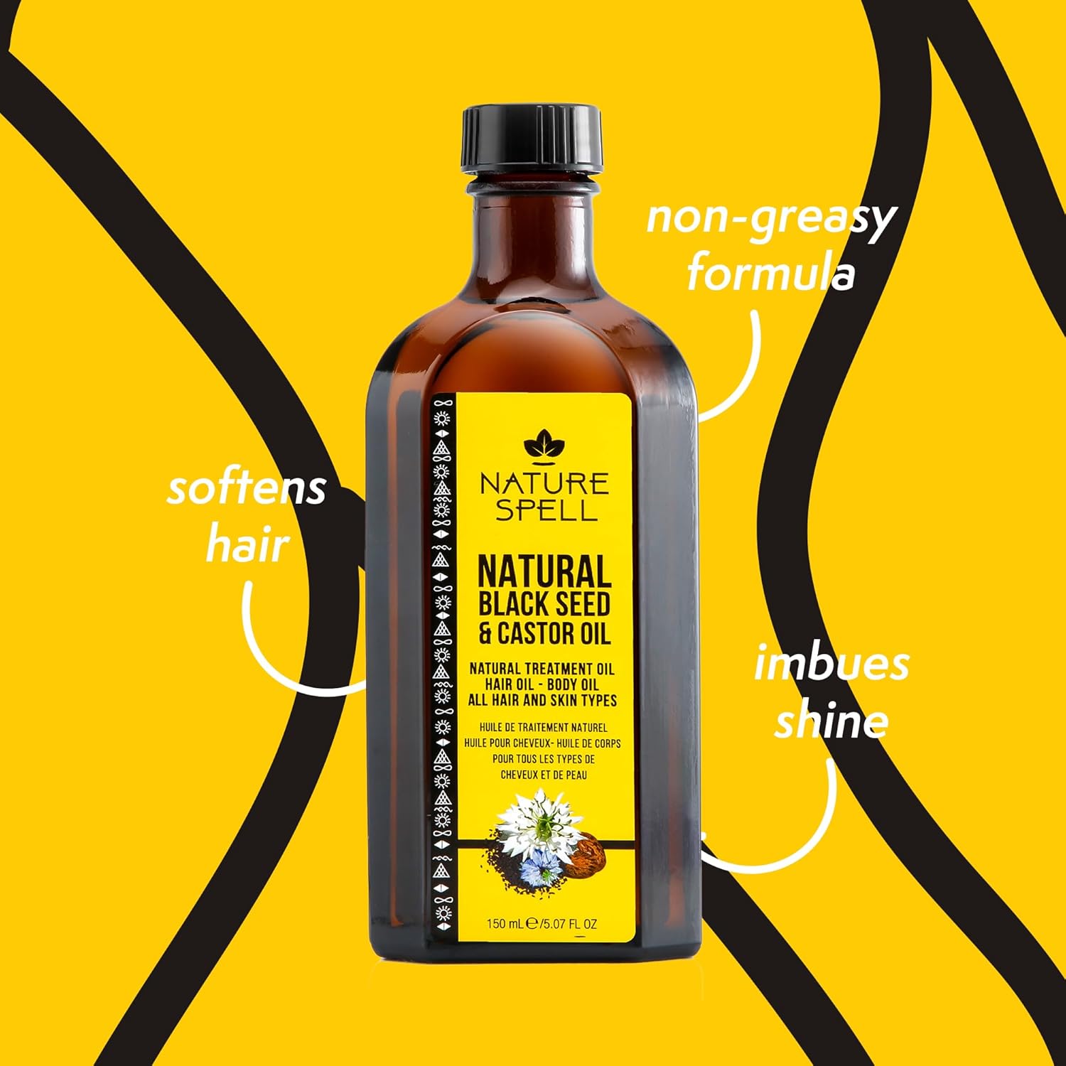 NATURE SPELL BLACK SEED& CASTOR OIL 150ML #17889 1