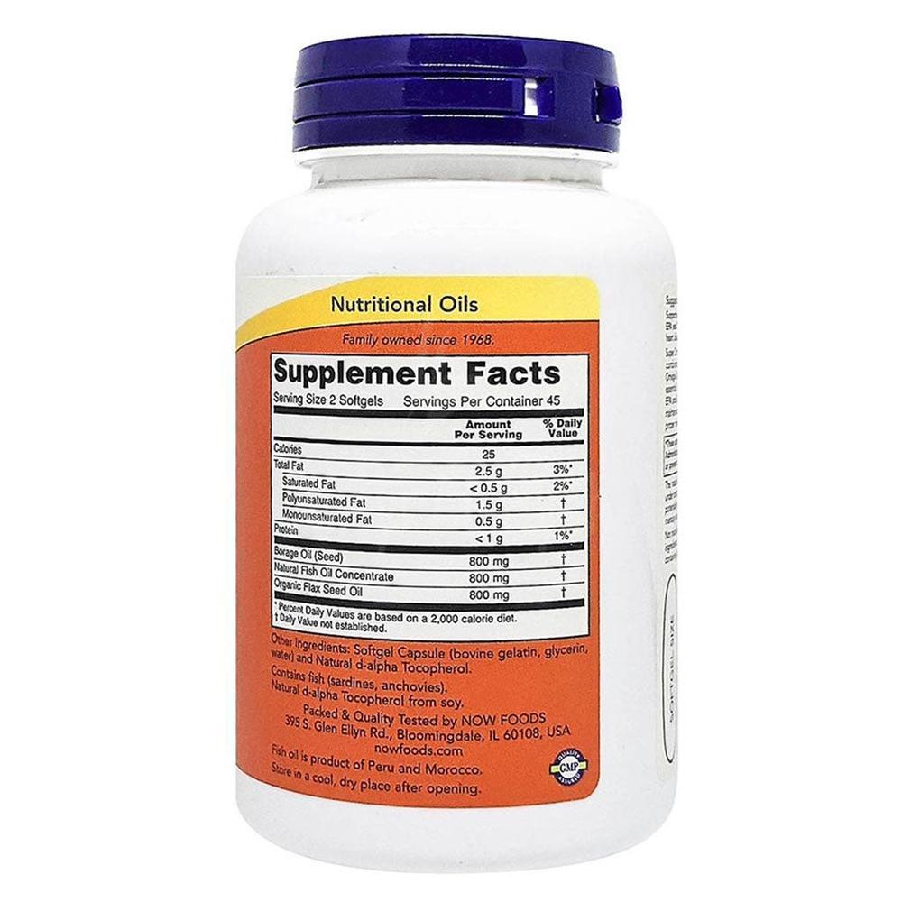 NOW SUPER OMEGA 3-6-9 1200MG SOFTGEL 90"S #18242 1