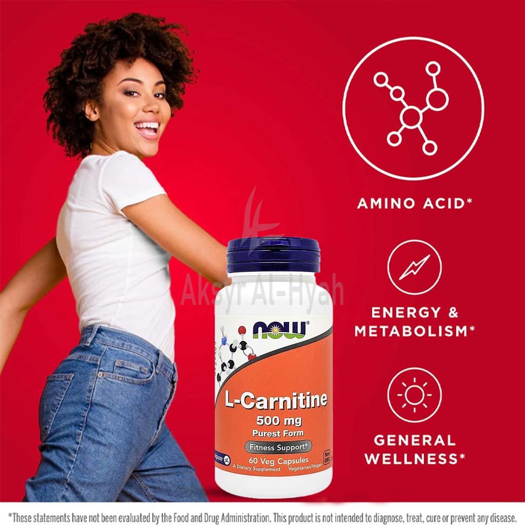 NOW L-CARNITINE 500MG CAPSULES 60'S #18969 1
