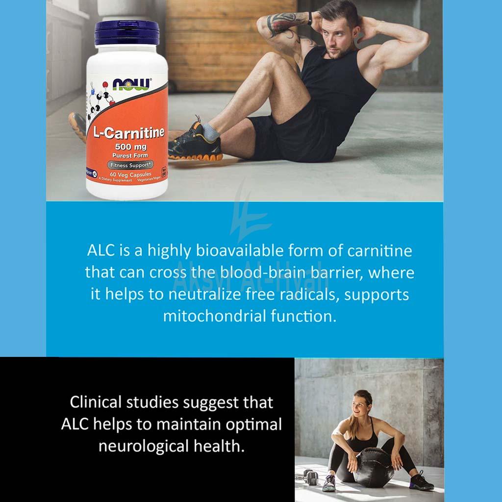 NOW L-CARNITINE 500MG CAPSULES 60'S #18969 2