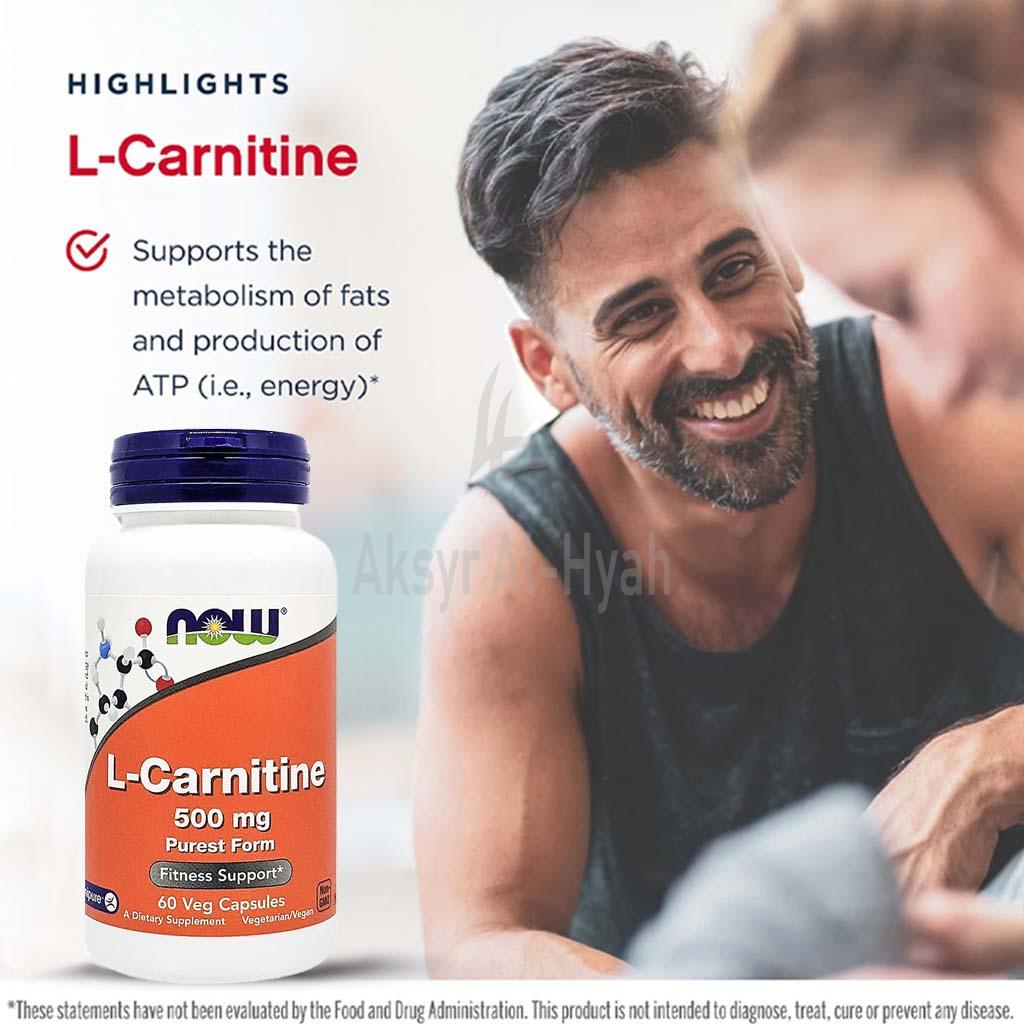 NOW L-CARNITINE 500MG CAPSULES 60'S #18969 3
