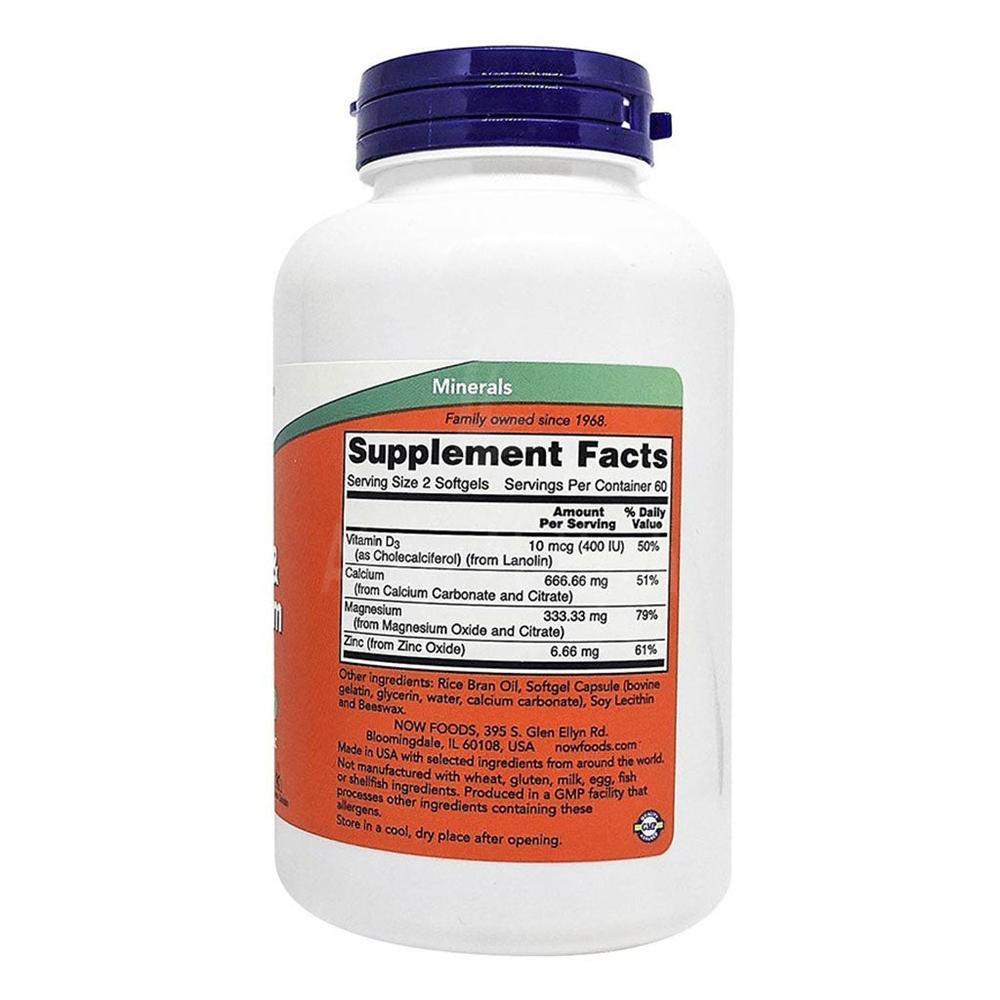NOW CALCIUM MAGNESIUM SOFTGELS 120'S 1
