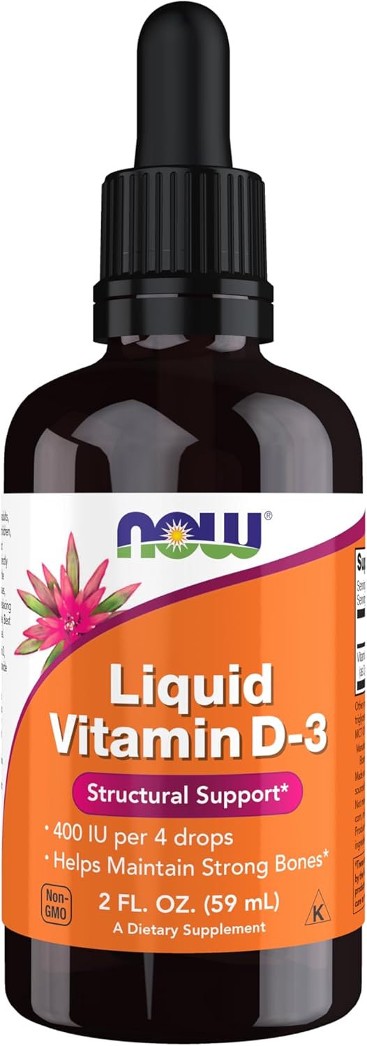 NOW LIQUID VITAMIN D3 400IU DROP 59ML #18247