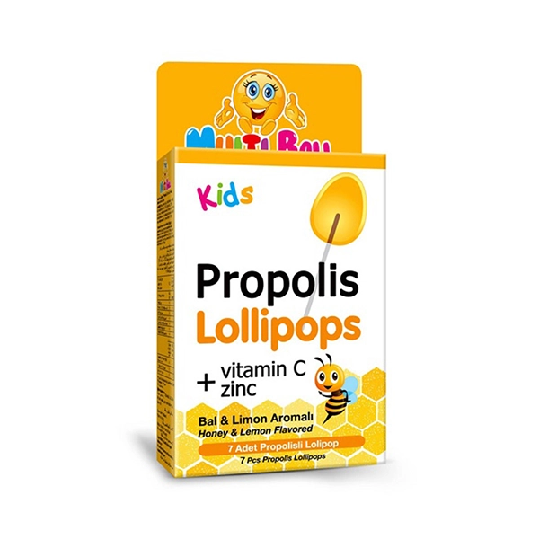 MULTI BALL KIDS PROPOLIS LOLLIPOPS 7'S(VIT C+ZINC)