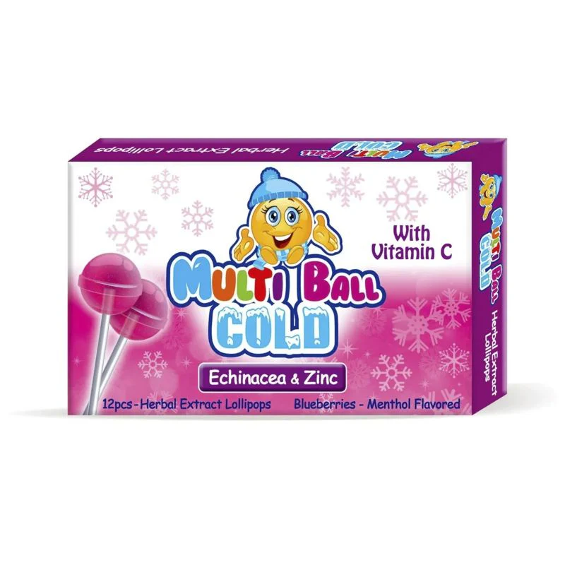 MULTI BALL KIDS ECHINACEA COLD LOLLIPOPS 12'S(VIT C+ZINC)