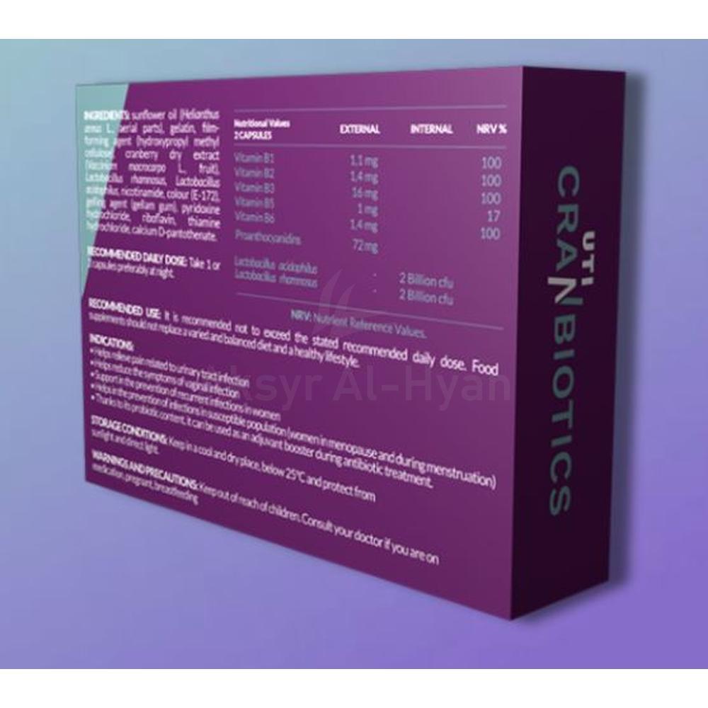 APEXAM UTI CRANBIOTICS CAPSULES 20'S 1