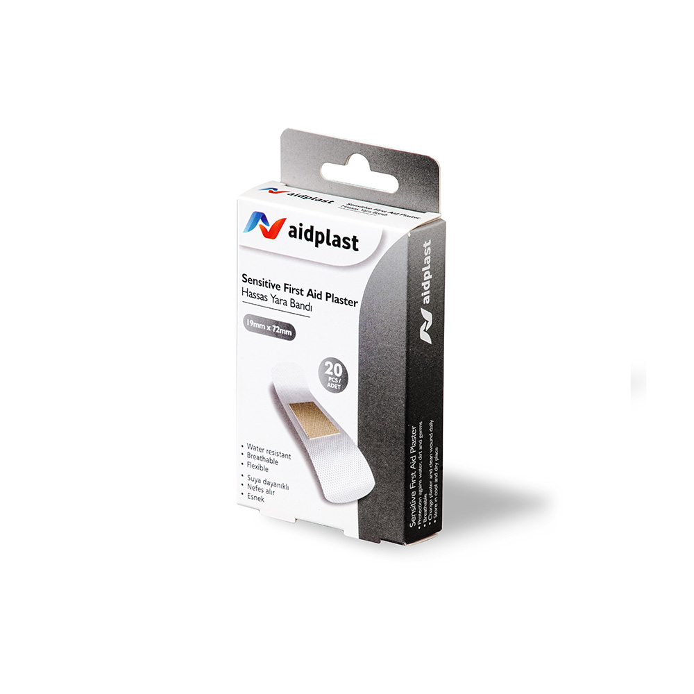 AID PLAST SENSITIVE PLASTER 19MM X 72MM 20'S#V910