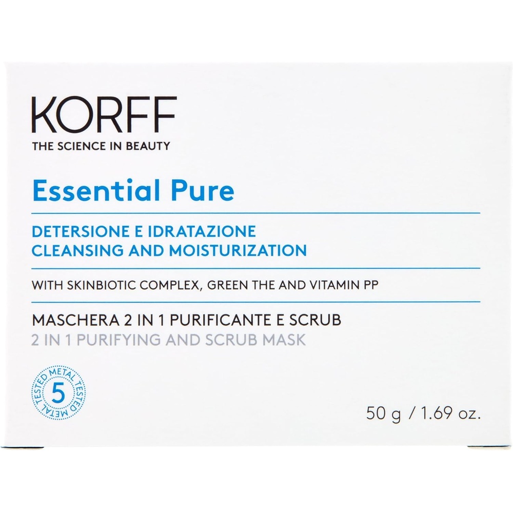 KORFF ESSENTIAL 2 IN 1 PURIFYING & SCRUB MASK 50G