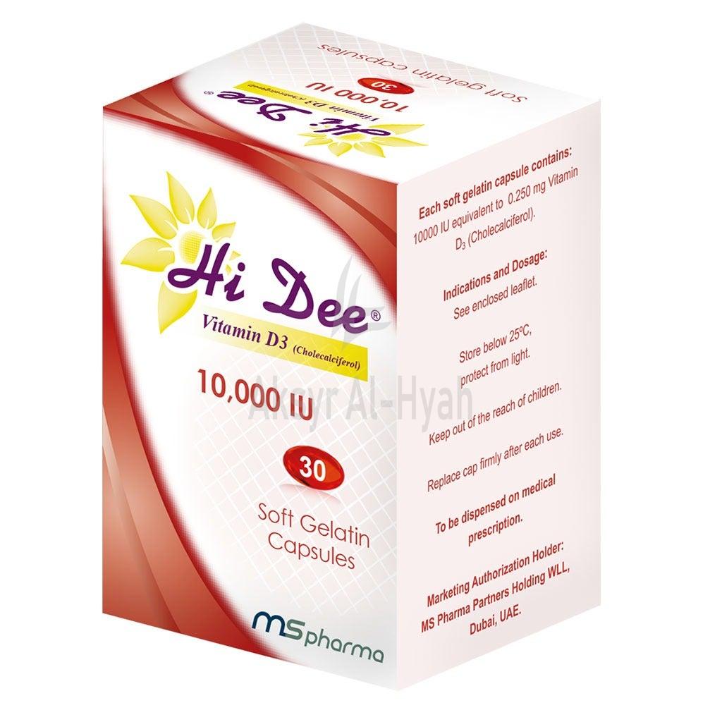 HI DEE 10 000 IU VITAMIN D3 CAP 30'S #52916
