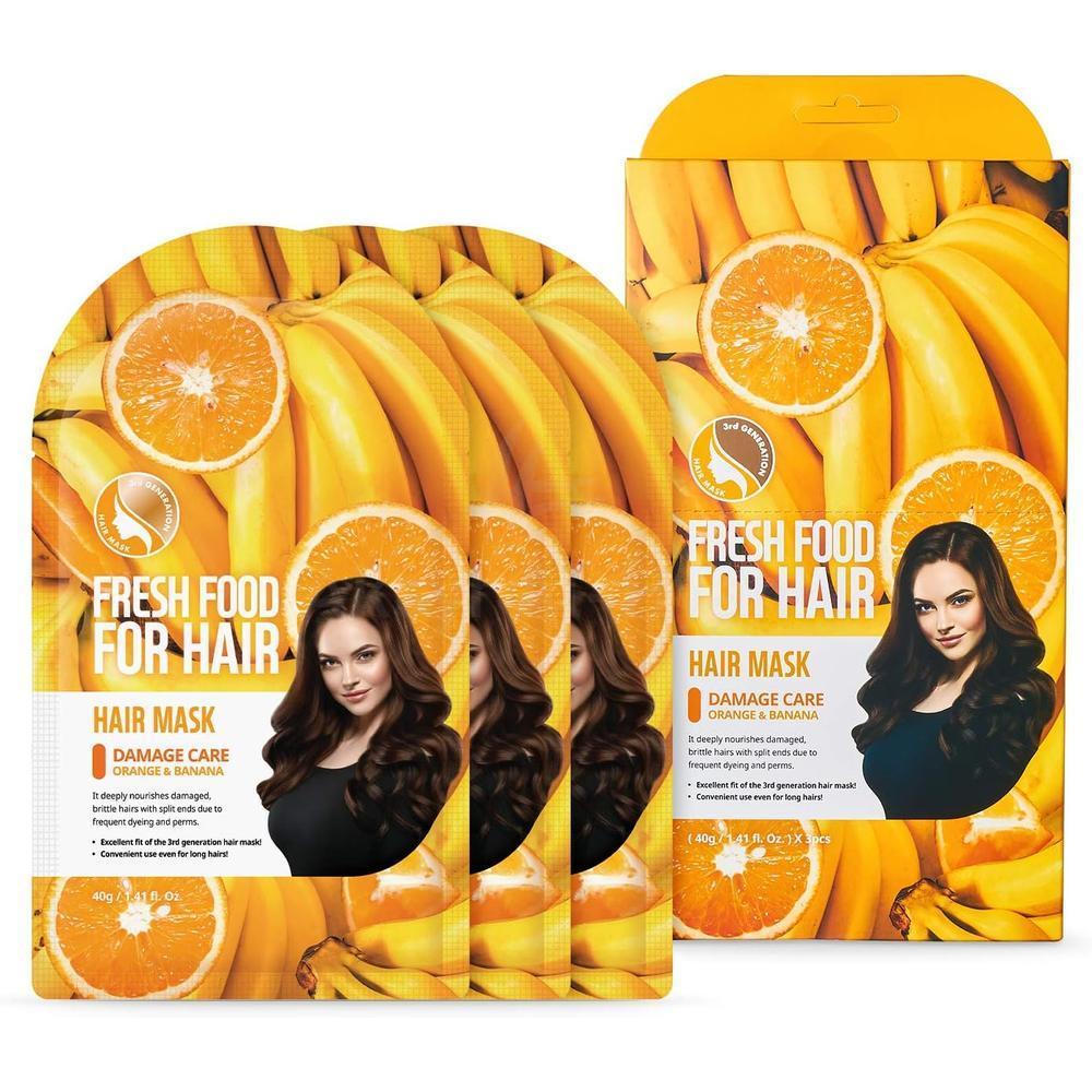 FRESH FOOD HAIR MASK(ORANGE&BANANA) 3