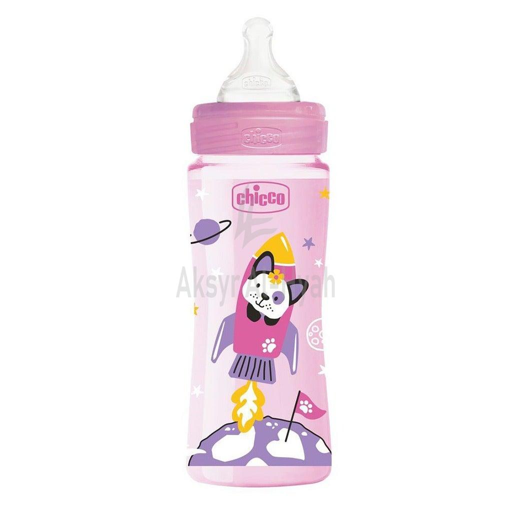 CHICCO(286371)BABY WELL BEING PLASTIC BOTTLE GIRL 330ML 5