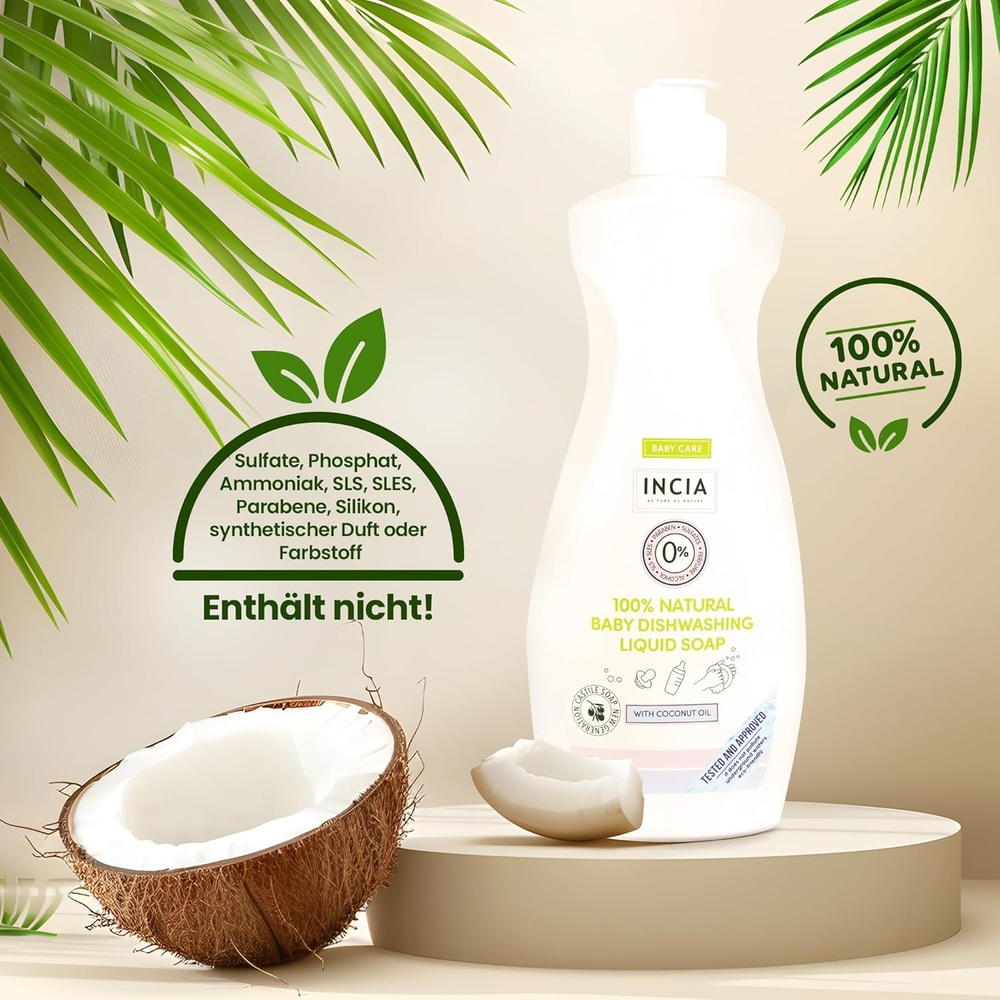INCIA BABY DISHWASH LIQUID SOAP 500ML 1