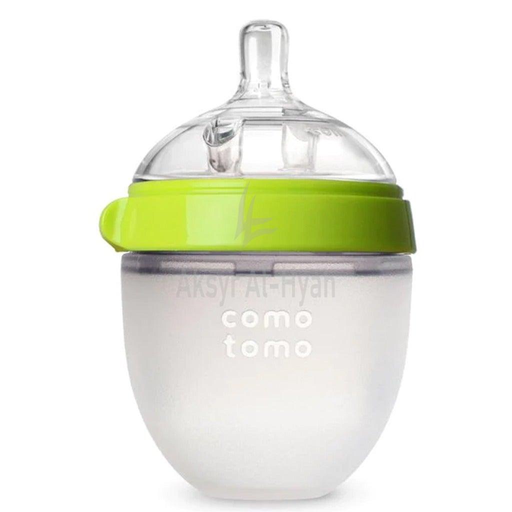 COMOTOMO SOFT SILICONE BABAY BOTTLE 150ML GREEN/WHITE#21344