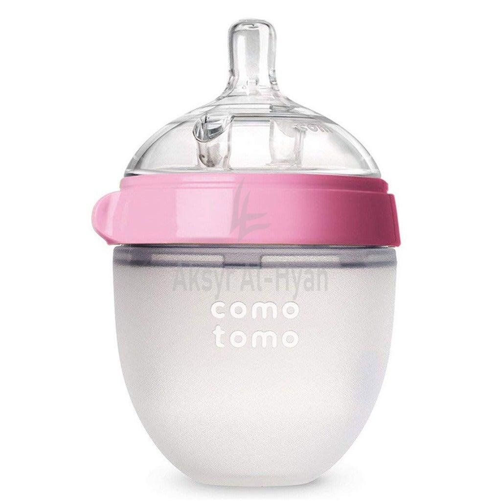 COMOTOMO SOFT SILICONE BABAY BOTTLE 150ML PINK/WHITE#21345