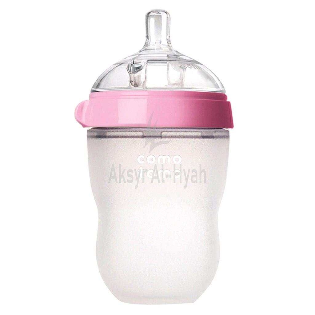 COMOTOMO SOFT SILICONE BABAY BOTTLE 250ML PINK/WHITE#21347 5