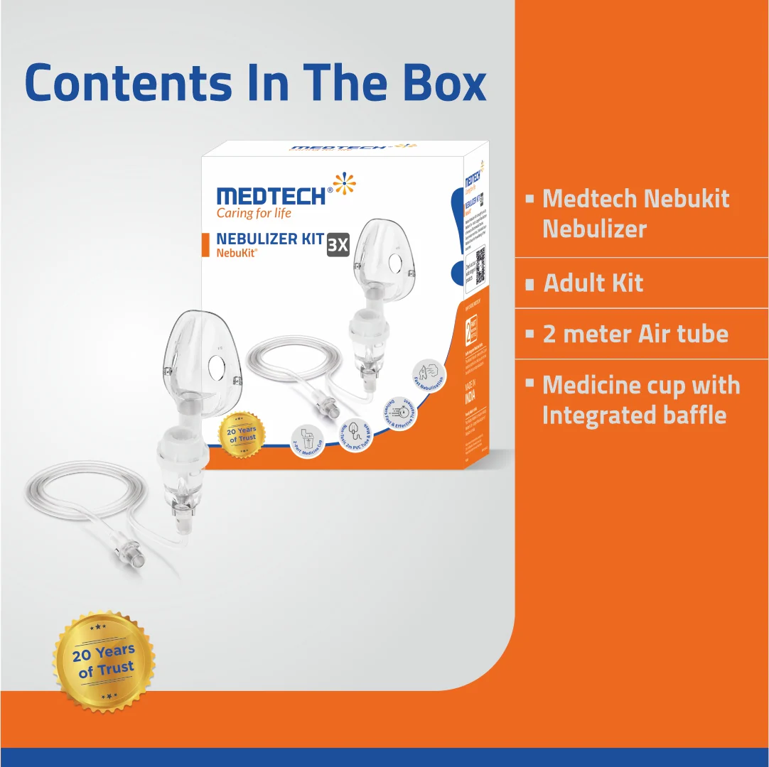 MEDTECH NEBULIZER KIT 3X BOX PACK WITH ADULT MASK