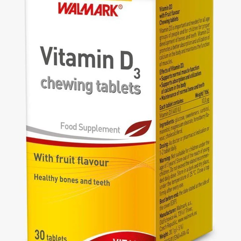 WALMARK VITAMIN D3 CHEW TAB 30"S