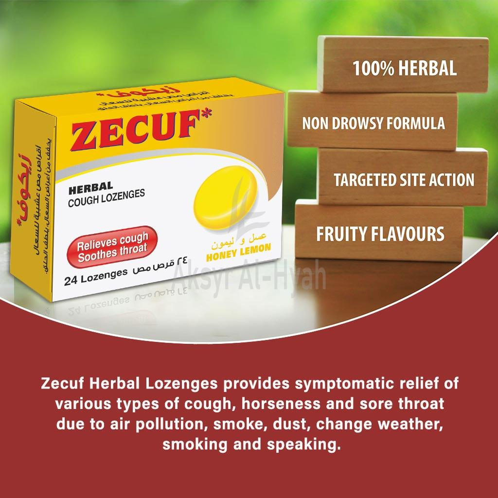 ZECUF HONEY LEMON LOZENGES 24'S 5