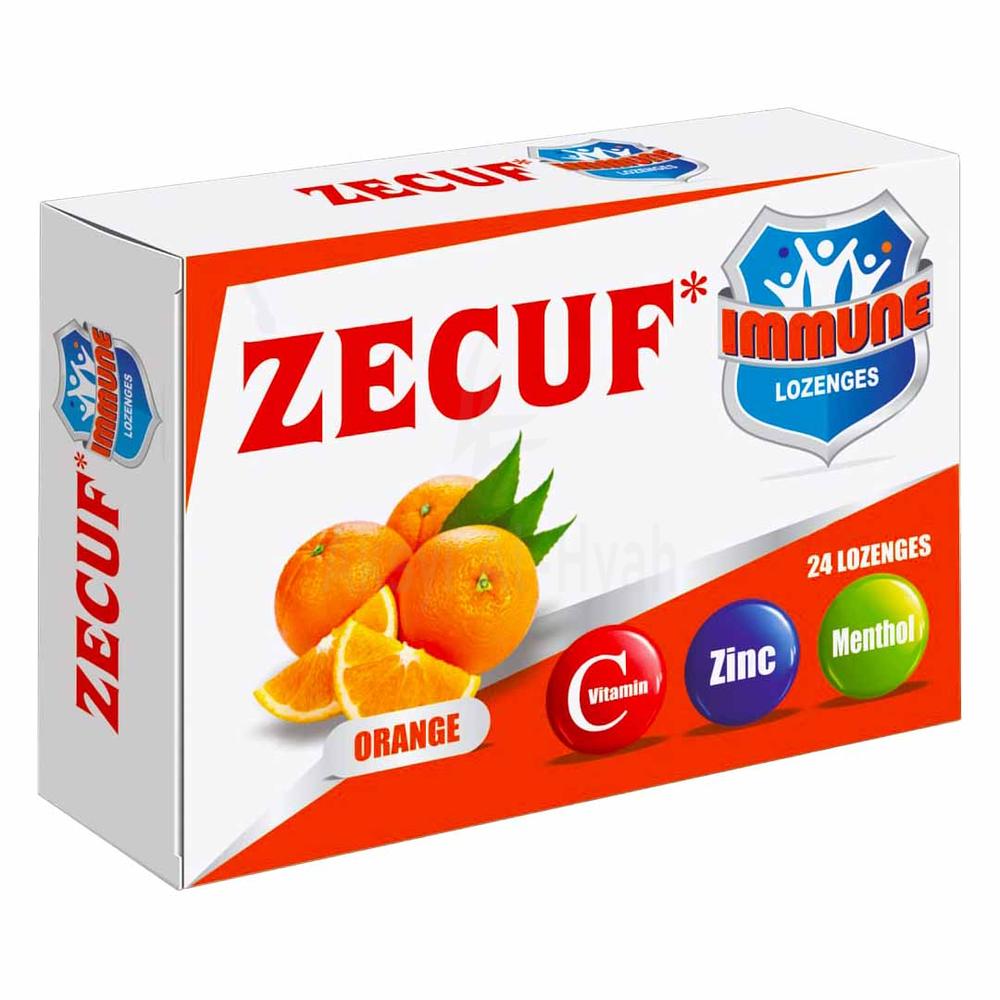 ZECUF IMMUNE ORANGE LOZENGES 24'S