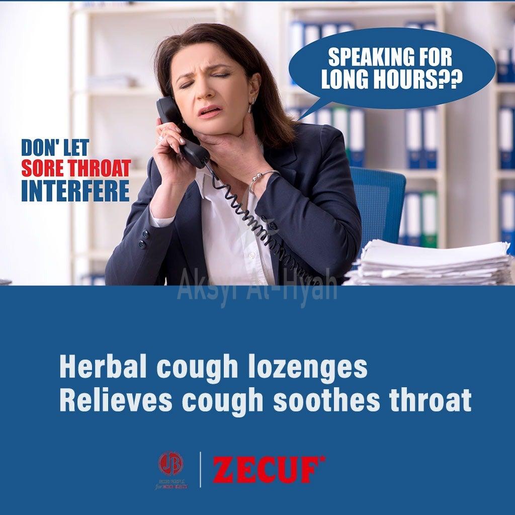 ZECUF LOZENGES SUGAR FREE 24'S