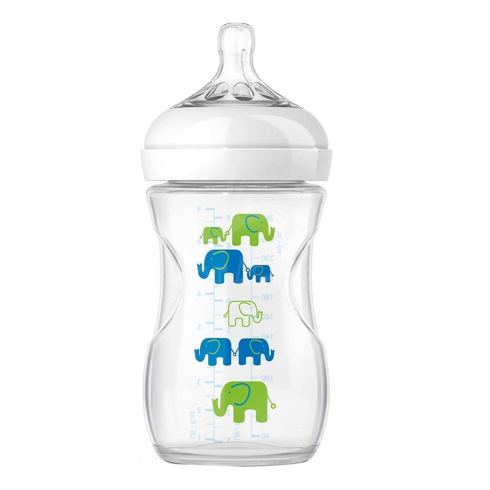AVENT NAT. FEEDING BOTTLE GREEN SET SCD627/01 #PA437 2