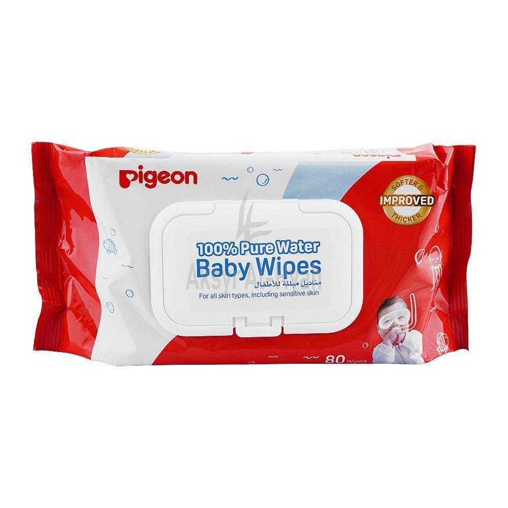 PIGEON(79499 ) BABY WIPES100% PURE WATER FLIP TOP 80'S