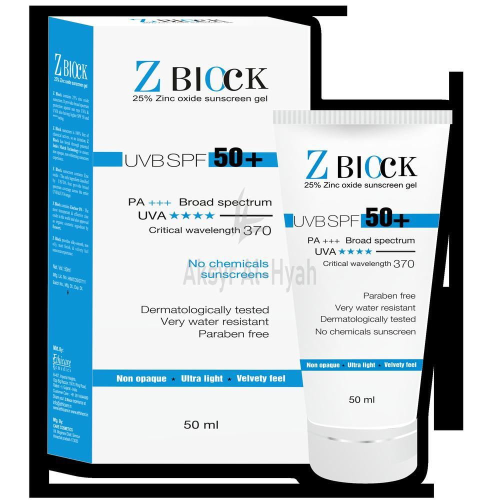 ETHICARE Z BLOCK SPF50+ SUNSCREEN GEL 50GM #0651