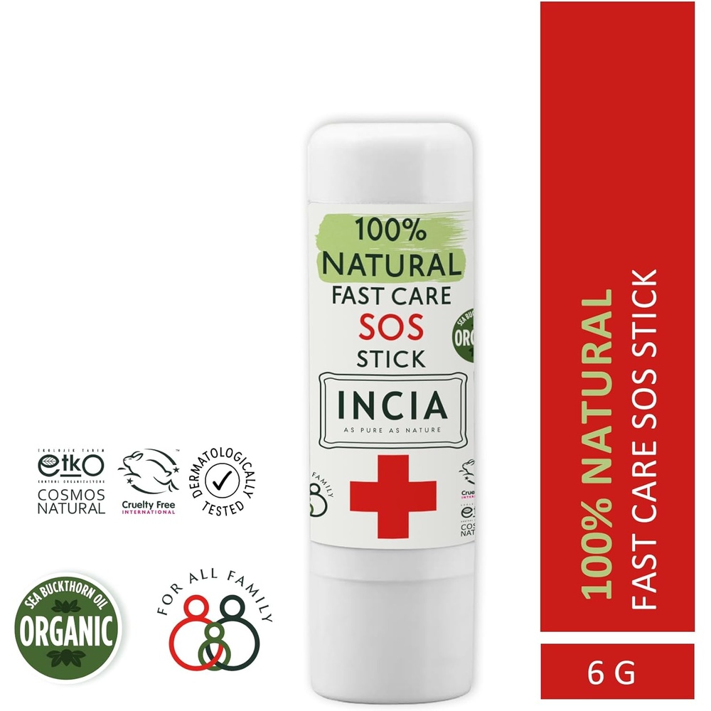 INCIA NATURAL 100% FAST CARE SOS STICK 6G 1