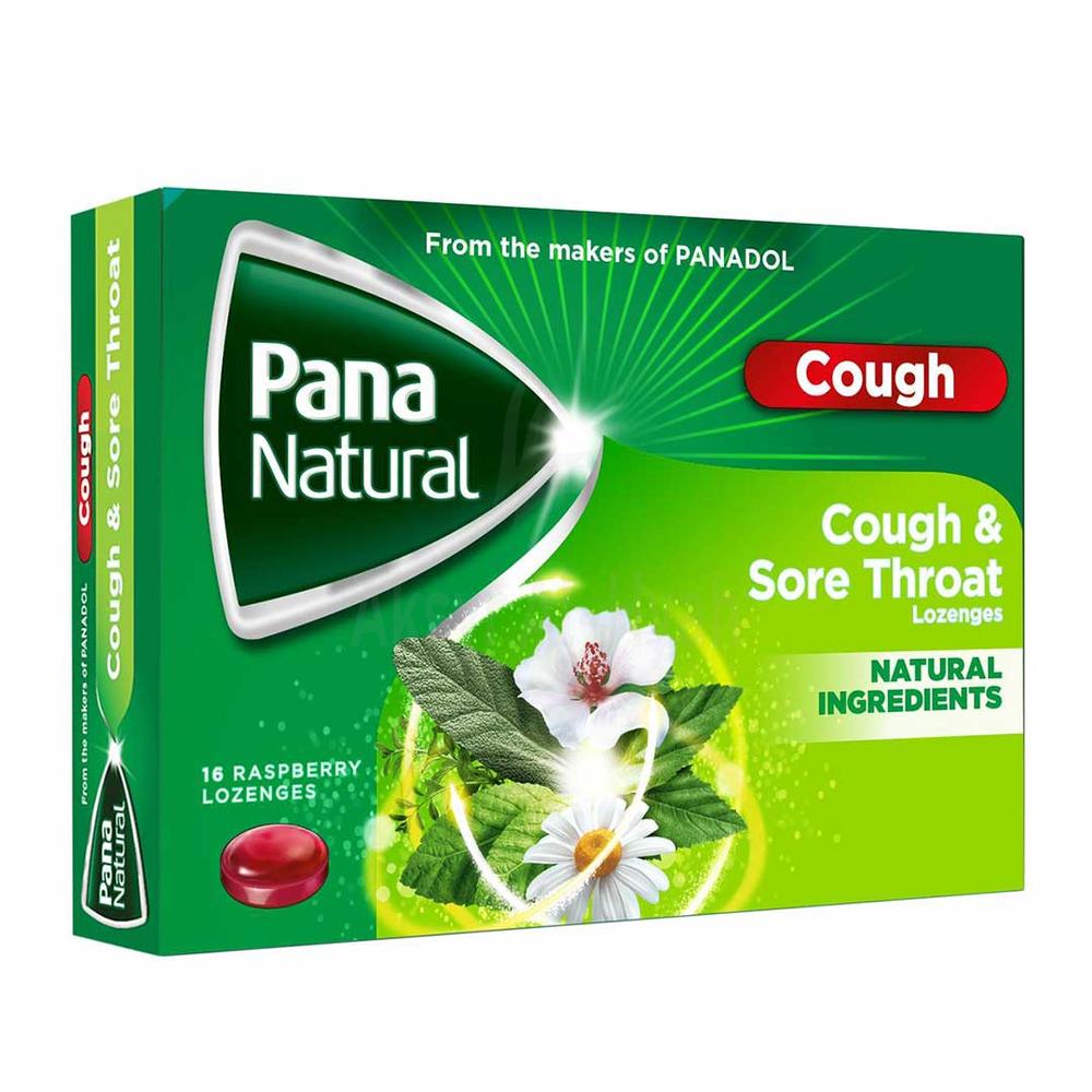 PANA NATURAL SORE THROAT(RASPBERRY) LOZENGES 16'S