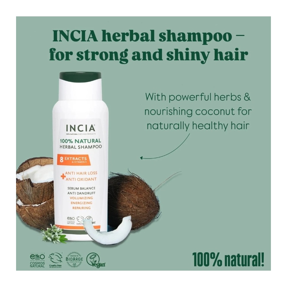 INCIA 100% HERBAL ANTI-HAIR LOSS SHAMPOO 275ML 1